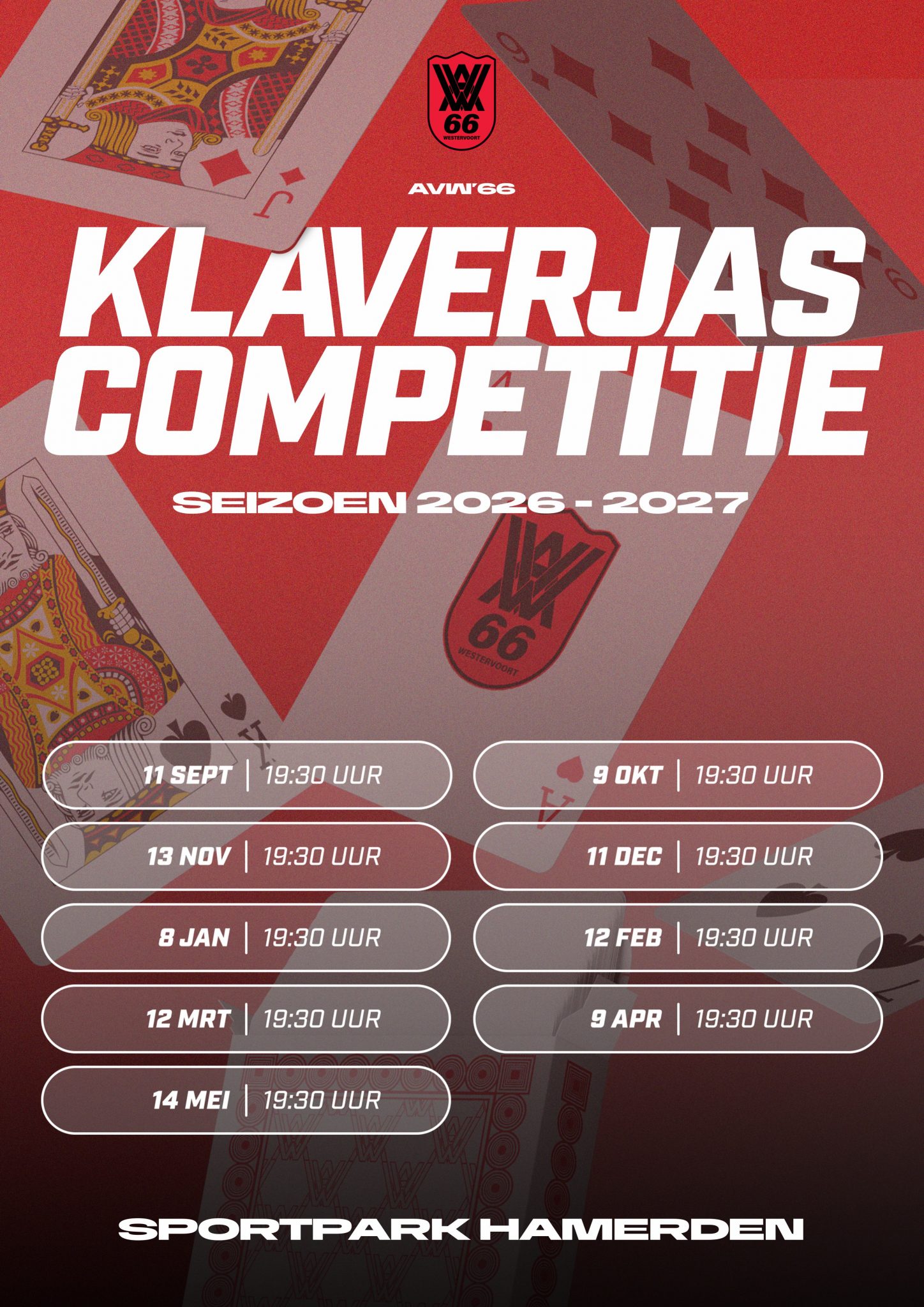 Klaverjas competitie 2026-2027