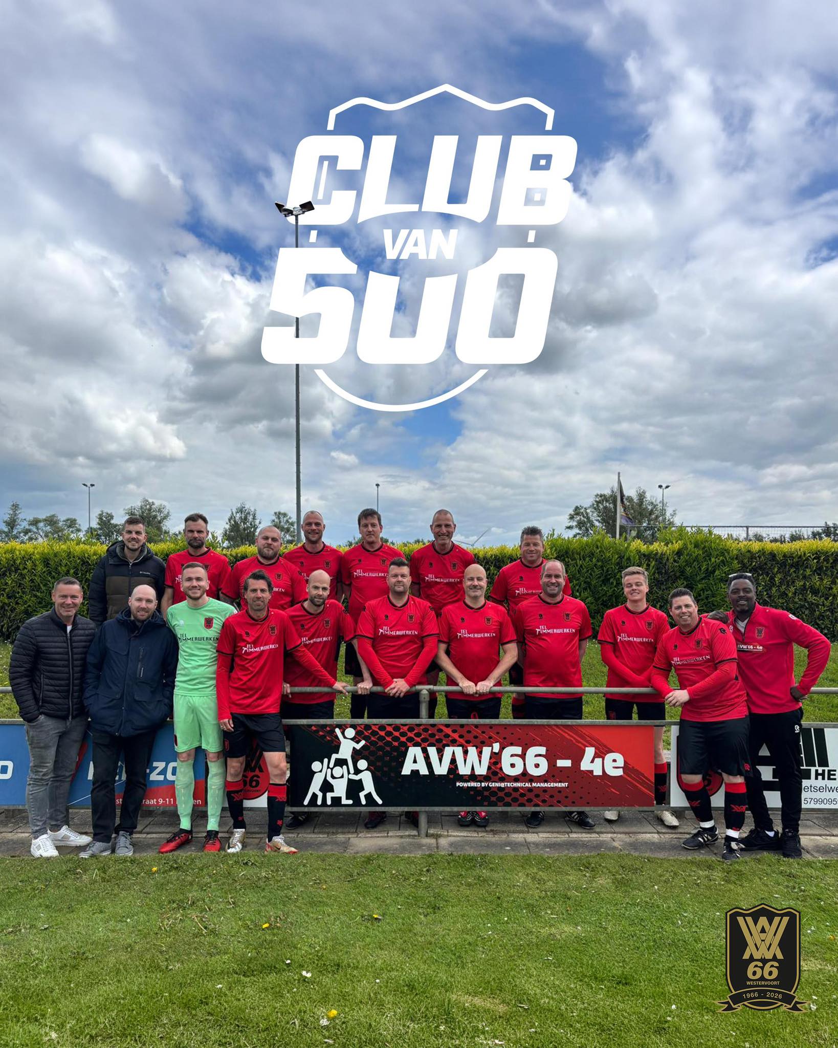 AVW’66 VERWELKOMT NIEUW LID CLUB VAN 500 Geni@Technical Management!