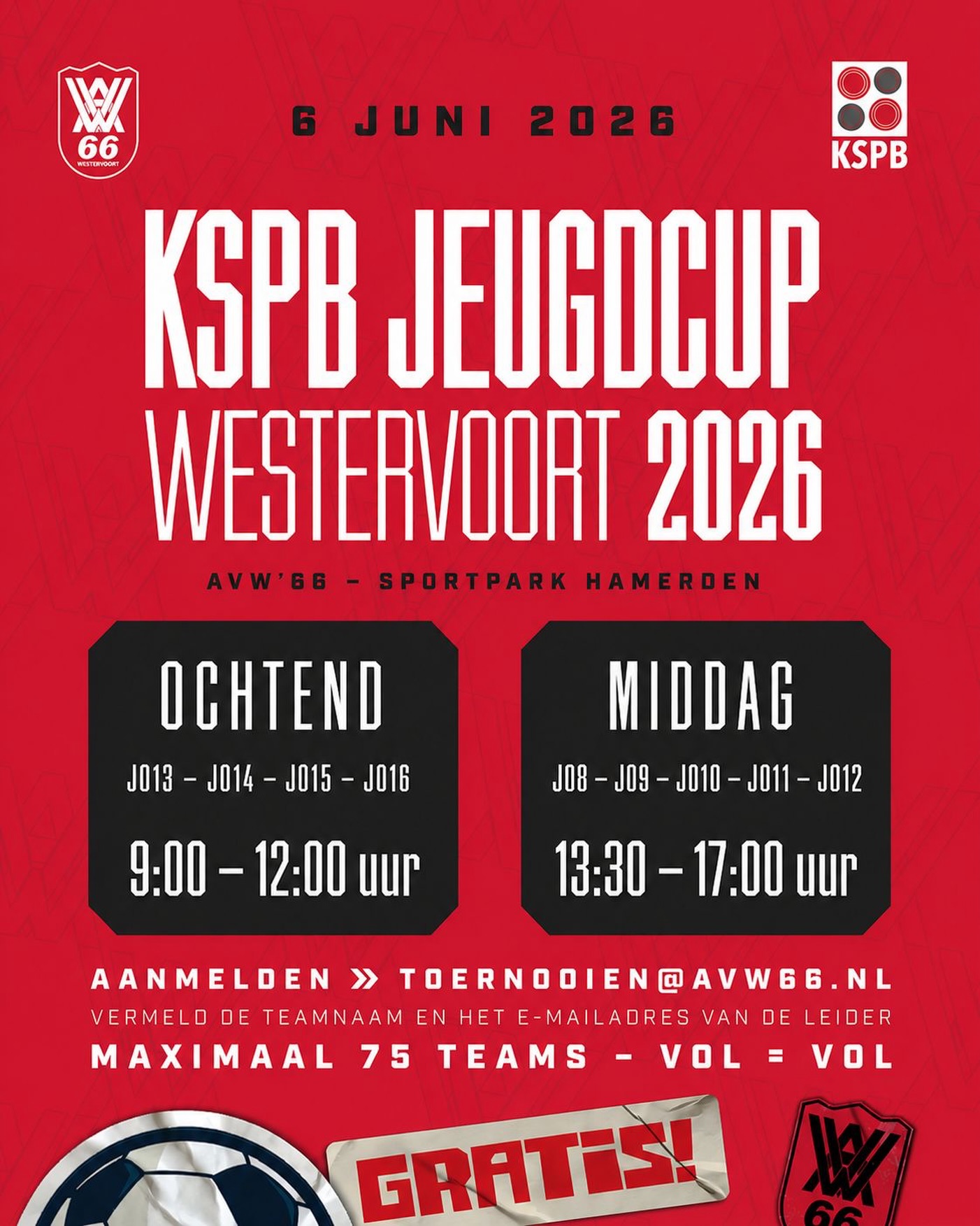 AVW’66 JEUGDTOERNOOI - 6 JUNI