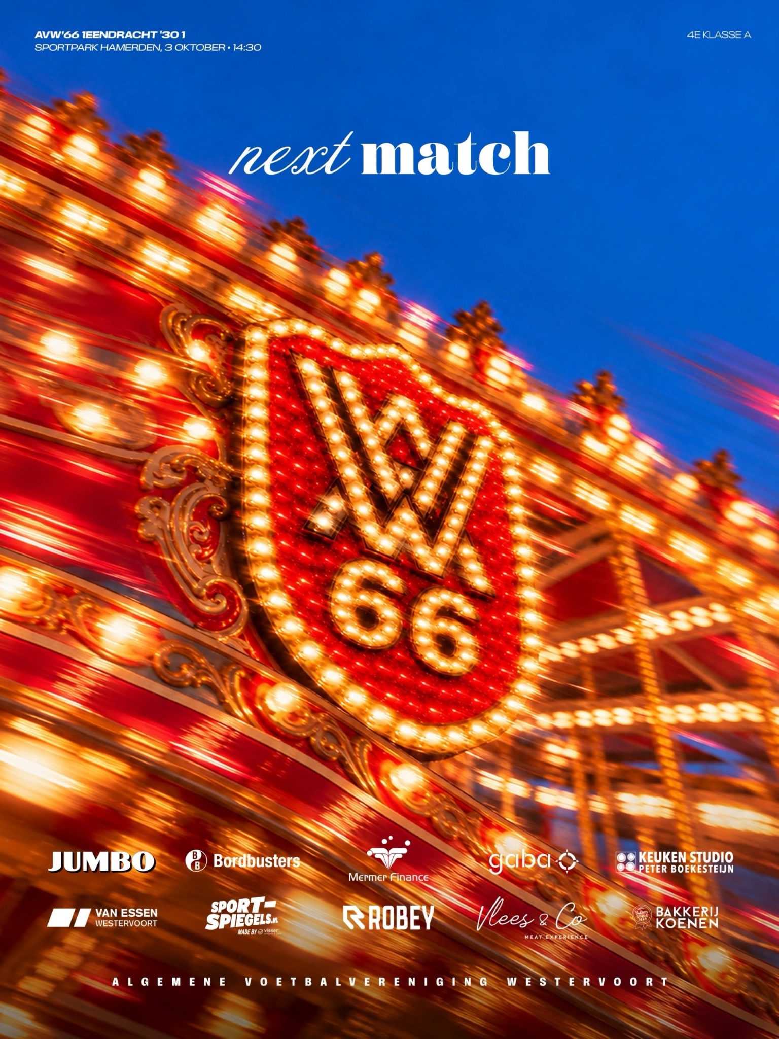 MATCHDAY - kermiszaterdag!