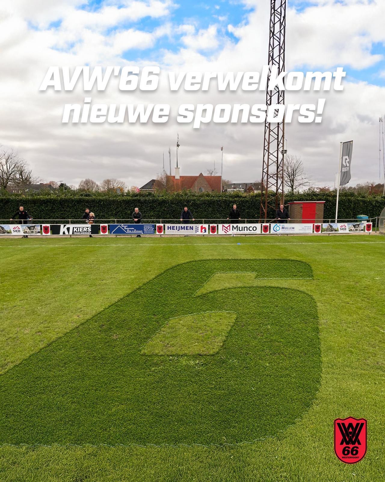 AVW’66 VERWELKOMT NIEUWE SPONSORGROEP SIEB BOUW!