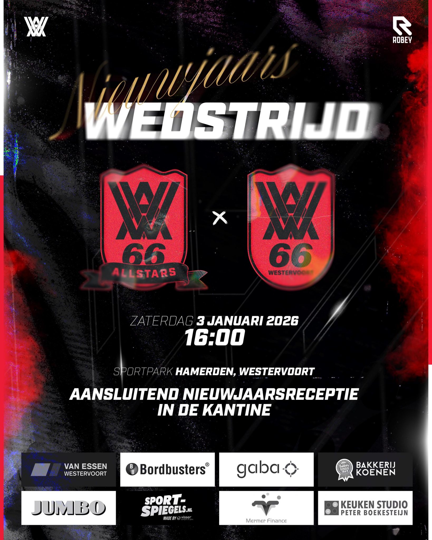 Nieuwjaarswedstrijd en receptie!