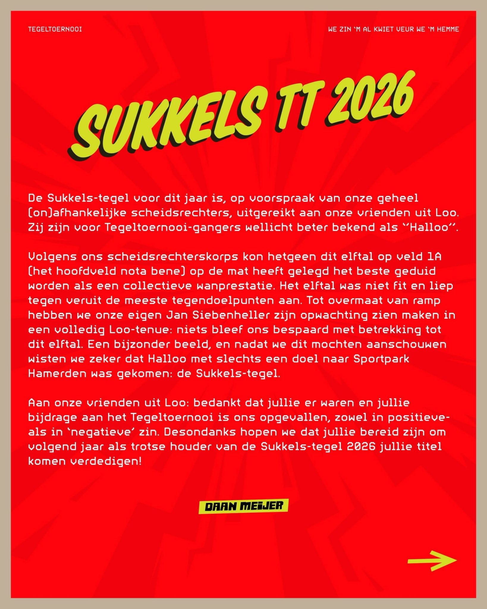 Sukkels TT 2026